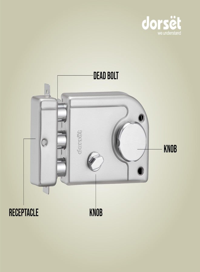 Dorset Phantom Trio Lock for Main Door | Key & Knob Model | Trio Lock for Bedroom/Main Doors | | *Free Installation, 10 Year Warranty | PHA301NS (Finish: Nickel Silver) - Image 5